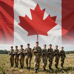 recruitment poster for the Canadian Army, communist theme