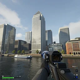 canary wharf, screenshot from 2 0 2 8 pc vr game, unreal engine, max graphics settings, 8 k uhd