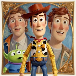 Woody with 5 eyes from Toy Story, portrait, highly detailed, digital painting, artstation, concept art, sharp focus, illustration, art by artgerm and greg rutkowski and alphonse mucha