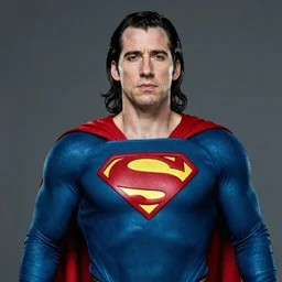Nicholas cage as superman with long hair, 4k