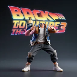 Back to the future 3d render, unreal engine