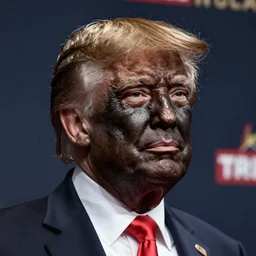 Trump with black skin color 👨🏿