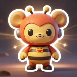 cute miss mascot voltorbe voltorbe voltorb super hero sticker art, cronobreaker, beeple game icon