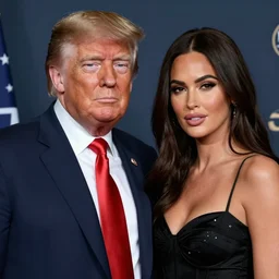 If Donald Trump looked like Megan Fox, hyperrealism, 4k