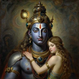 detailed potrait of hindu god shiva with steampunk head armour, girl graceful,, painting by gaston bussiere, craig mullins, j. c. leyendecker, lights, art by ernst haeckel, john william godward, hammershøi,,