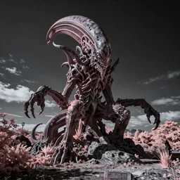 infrared photograph of an eldritch horror
