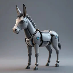 a cybernetically enhanced donky, digital art, 3 d render, blender,