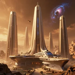 warm color, detailed cinematic scifi render of 3 d sculpt of tron jabbas palace cybertron'tyrell headquarters'military john harris subway tunnel hoover dam'aircraft carrier tower'megalithic tower structure city, beeple, halo, star wars, ilm, star citizen, halo, mass effect, high tech industrial, artstation unreal, nebula