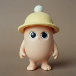 a hand that is realistic but also has eyes and little feet, it's wearing a cute little hat, old photo, expired color film, 1975