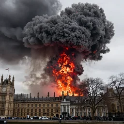 volcanic eruption in the middle of london, england
