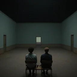 wes anderson cinematography, cosmic horror, scene from a wes anderson film, interior liminal space, stars and void of space, horror, atmospheric haze, film. film still, 1 6 mm cinematography. todd hido, gregory crewdson, edward hopper