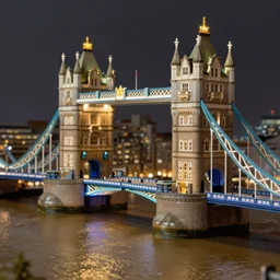 miniature model of london bridge