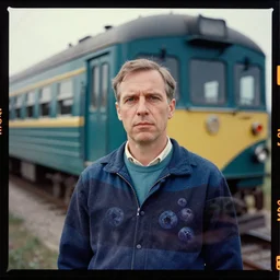 kodak portra 4 0 0, wetplate, 1 9 5 0 s color portrait of a br class 3 3 1 train by saul leiter, insanely detailed, insanely intricate, depth of field, blueberry