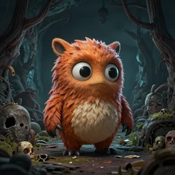 furby catacombs, horror illustration, hyperrealistic, trending on artstation, 4k