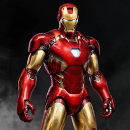 zombie iron man, in the style of beksinski, red, black, vibrant, chiaroscuro, high detail, perfect artwork, clean lines