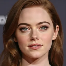 emma stone portrait by sandrawinther, disney cartoon face, glamorous, character art, digital illustration, big eyes, semirealism, realistic shaded perfect face, fine details, realistic shaded lighting, soft and blurry