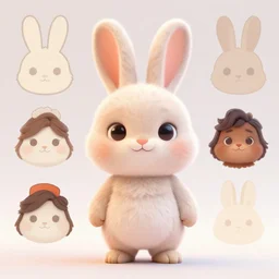 portrait character design a young cute fluffy rabbit, style of maple story and zootopia, 3 d animation demo reel, portrait studio lighting by jessica rossier and brian froud and gaston bussiere