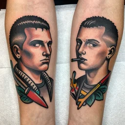 Beavis and Butt-Head as traditional tattoos