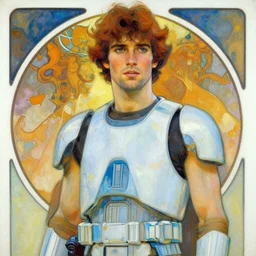 attractive man, star wars, cool colors, painting by gaston bussiere, craig mullins, greg rutkowski, alphonse mucha