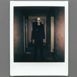 ominous cursed hyperrealistic gritty daguerreotype 1 9 8 4 polaroid of ghastly entity in an apartment hallway in style of little nightmares, wayne barlowe, beksinski, weirdcore, liminal space, the backrooms, uncanny valley