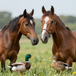 combination of horse and duck