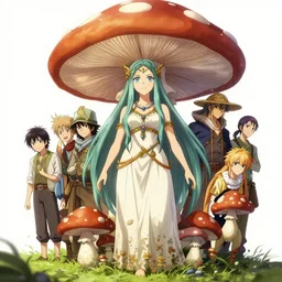 An anime portrait of Ssunbiki as a mushroom goddess from Skyrim, by Stanley Artgerm Lau, WLOP, Rossdraws, James Jean, Andrei Riabovitchev, Marc Simonetti, and Sakimichan, trending on artstation