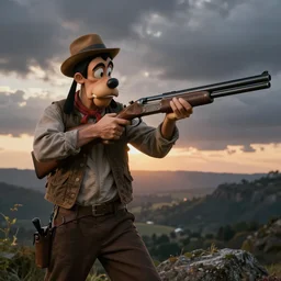goofy in fortnight with a shotgun