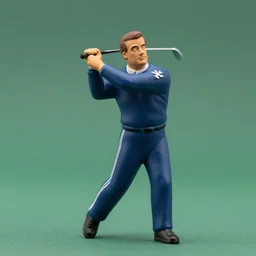 hummel figurine of rudy giuliani swinging a golf club