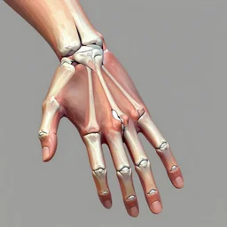 Hands anatomy tonemapped in the style of Artstation