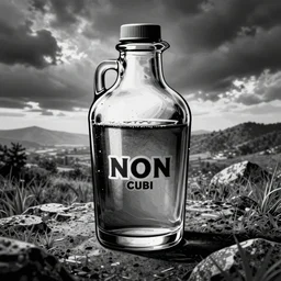 jug of booze, black and white tattoo design, stencil, vector, by artgerm