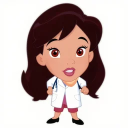 full body portrait of a 1 9 9 0's doctor disney style girl, red eyes, finely detailed features, closeup at the faces, perfect art, in the hospital, gapmoe yandere, trending on pixiv fanbox, by 司 机, 橡 树 山 雨, 黄 凤 年 啊, ruo