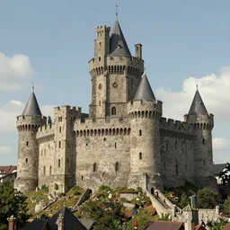 medieval castle, by milt kahl