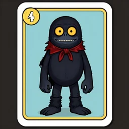 mothman trading card, cartoon style