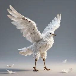 a man made of feathers