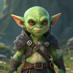 medium portrait of a goblin, green skin, ffxiv, final fantasy 1 4 screenshot, octane render, 8 k, fantasy, rule of thirds