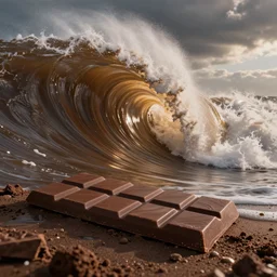 the grat wave made of choccolate