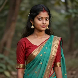 beautiful young assamese bihu girl portrait by artgerm trending on artstation ; award winning
