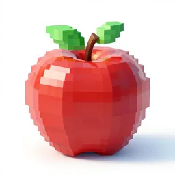 apple,voxel art