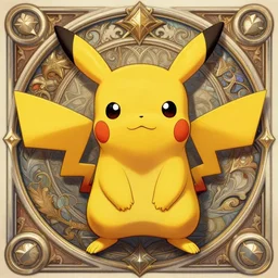 Pikachu, closeup, D&D, fantasy, intricate, elegant, highly detailed, digital painting, artstation, concept art, matte, sharp focus, illustration, hearthstone, art by Artgerm and Greg Rutkowski and Alphonse Mucha