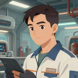 a mechanic working in a busy starship hanger, retrofuturism, finely illustrated face, long blonde hair, bodysuit, highly detailed, colored pencil, studio ghibli, tankobon, in the style of ilya kuvshinov and krenz cushart and william - adolphe bouguereau and alphonse mucha