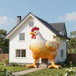 a house with giant chicken legs