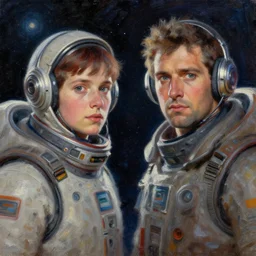 2 0 0 1 : a space odyssey, interstellar, cinematic shot, oil painting by jama jurabaev, extremely detailed, brush hard, artstation, for aaa game, high quality, brush stroke