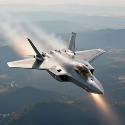 a photo of a  futuristic fighter jet breaking the sound barrier, extremely high aperture, focus on subject, cinematic, perfect lighting, strong composition.