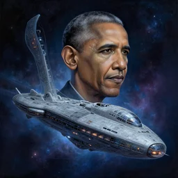 an alien mothership that looks like barack obama, cosmic horror painting, elegant intricate digital painting artstation concept art by mark brooks and brad kunkle detailed