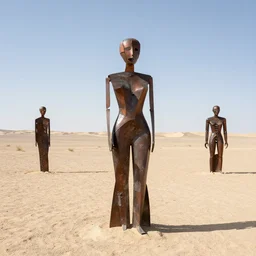 metal sculptures by max ernst in the desert