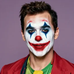 rick astley with clown makeup