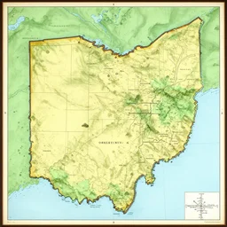 a map of ohio, inspired by j. r. r. tolkien fantasy maps