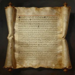 ultra - realistic painting of a dead sea scroll in the style of the necronomicon with thamudic writing in short sideways columns, dark, brooding, volume lighting, atmospheric lighting, painted, intricate, ultra detailed by leesha hannigan, thierry doizon, kai carpenter, well composed, best on artstation, cgsociety, epic, stunning, gorgeous, intricate detail, wow, masterpiece