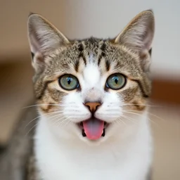 a kitten sticking its tongue out