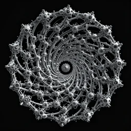 a centered robotic bio - organic spiral fractal by galan pang, by eddie mendoza, 3 d, trending on artstation, octane render, 8 k